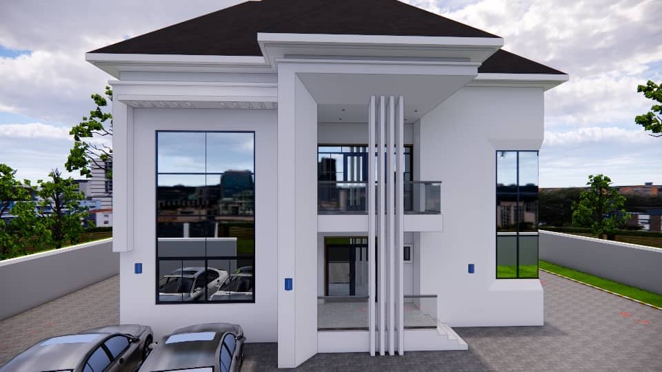 5-bedroom detached duplex: front view