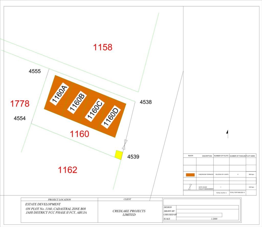 Site plan: Credlake Court, Jahi (Plot 1160)