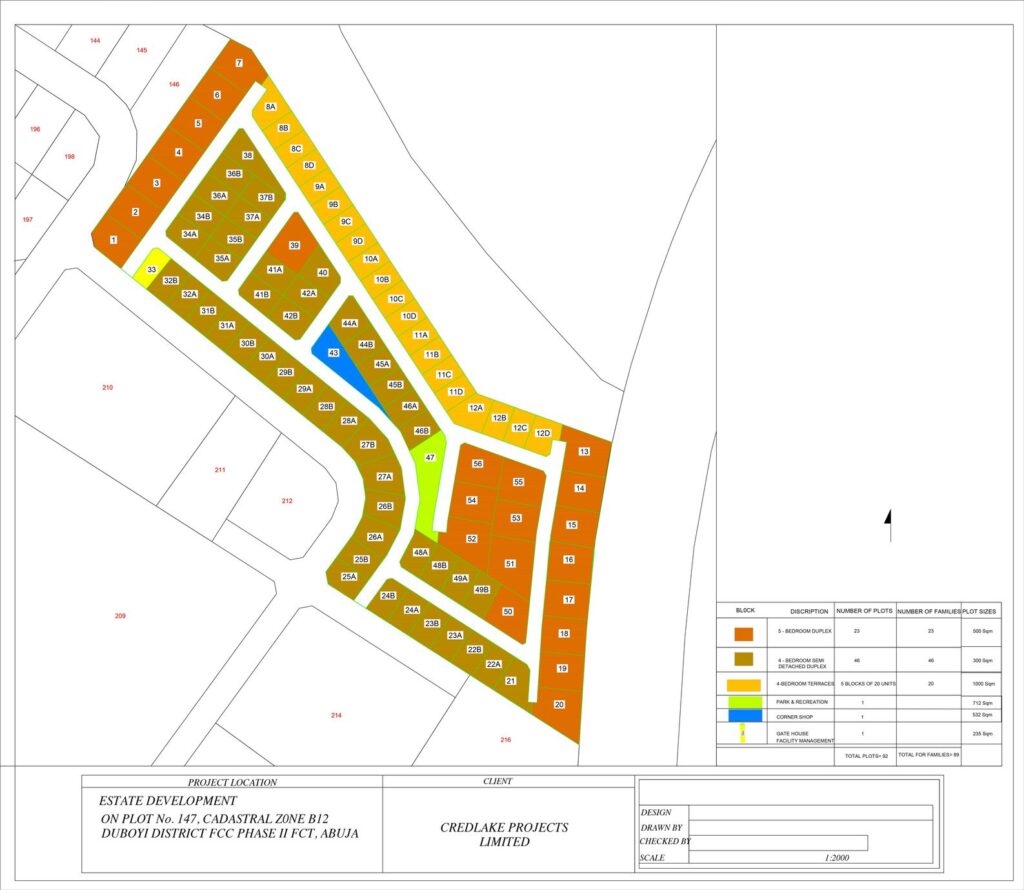 Site plan: Credlake Park, Lokogoma-Duboyi