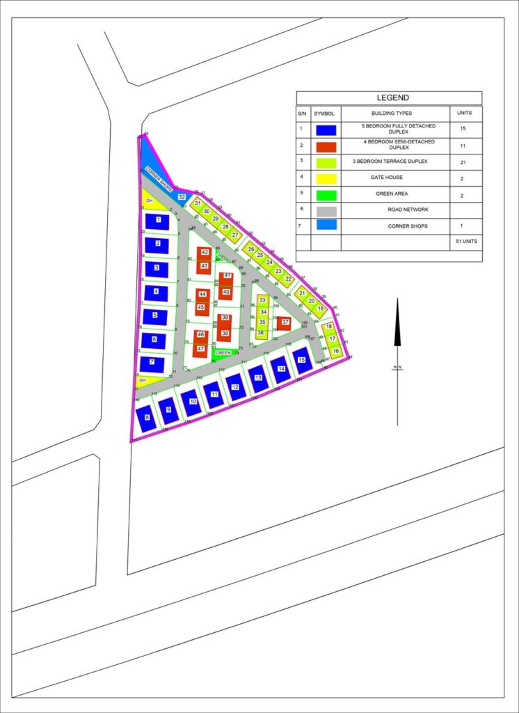 Site plan: Credlake Villa, Idu