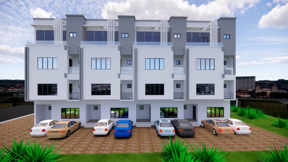 Four-storey terrace block